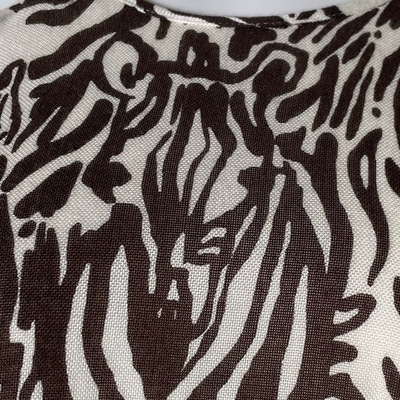 Lilly PULITZER White Brown Angel Maxi Halter Dress Sz S Zebra Animal Print Beach - Picture 16 of 16